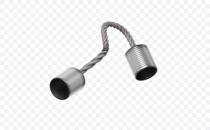 Preview: Tin Can Telephones 3D Illustration