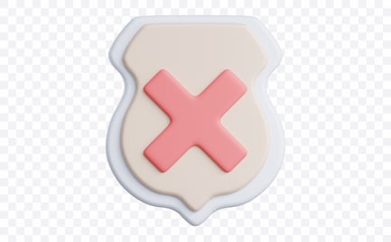 Preview: Block Access Shield 3D Illustration