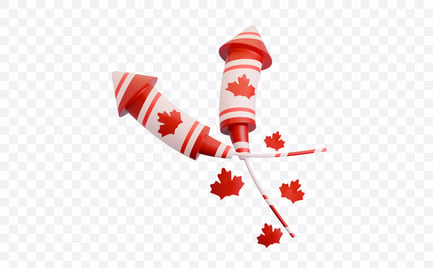 Preview: Canada Day Fireworks 3D Illustration