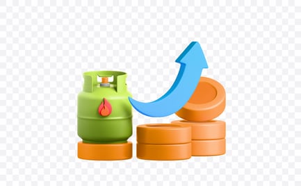 Preview: Gas Price Increase 3D Illustration