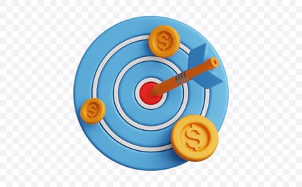 Preview: Financial Goals Target 3D Illustration