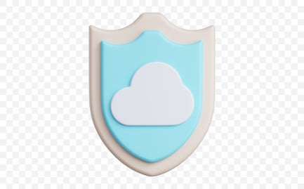 Preview: Cloud Security Shield 3D Illustration