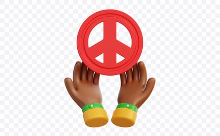 Preview: Peace Symbol Hands 3D Illustration