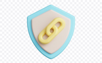 Preview: Secure Link Shield 3D Illustration
