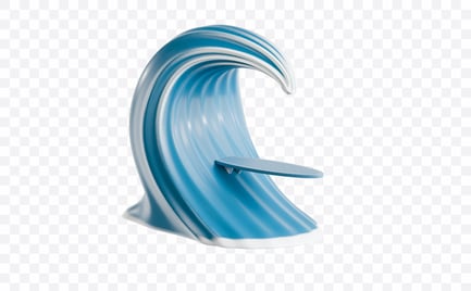 Preview: Surfboard Wave Riding 3D Illustration