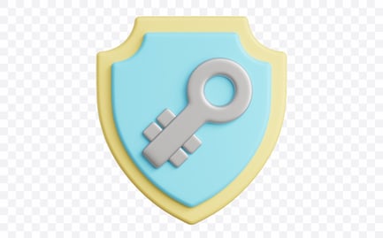 Preview: Access Control Shield 3D Illustration