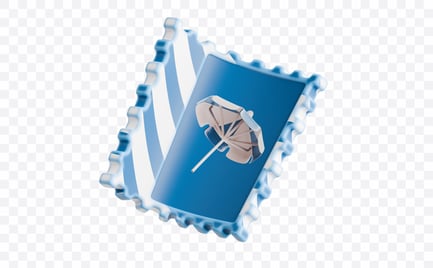 Aperçu: Beach Umbrella Postcard 3D Illustration