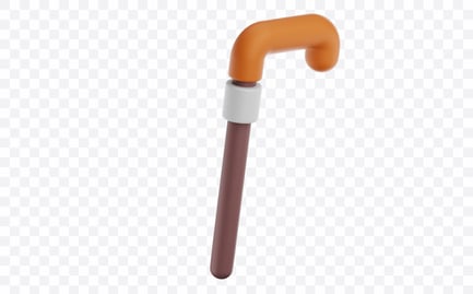 Preview: Wooden Walking Cane 3D Illustration