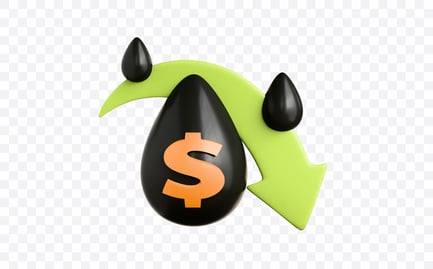 Preview: Oil Price Decline 3D Illustration