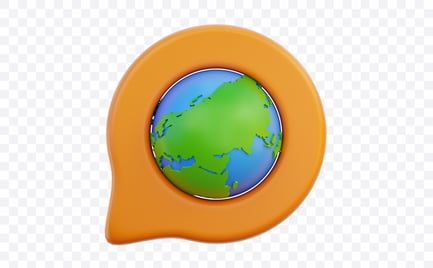 Preview: Global Chat Bubble 3D Illustration