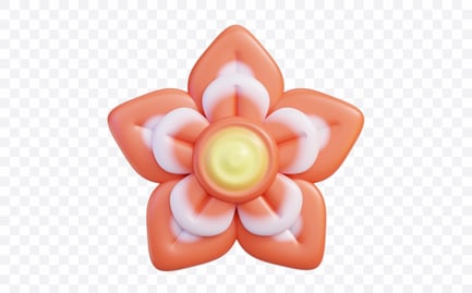Preview: Floral Petal Ornament 3D Illustration
