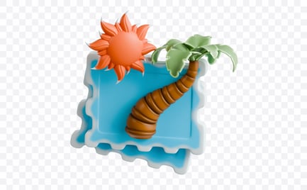 Preview: Vintage Travel Postcard 3D Illustration