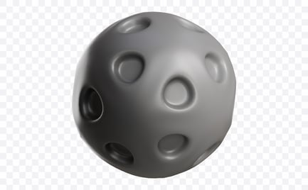 Preview: Cratered Lunar Surface 3D Illustration