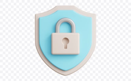 Vista previa: Ilustración 3D de Lock Security Shield