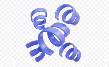 Preview: Curled Ribbon Spiral 3D Illustration
