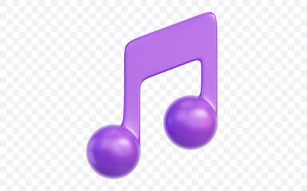 Preview: Musical Note Symbol 3D Illustration