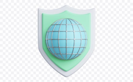 Preview: Global Security Shield 3D Illustration