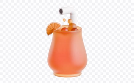 Preview: Tropical Cocktail Beverage 3D Illustration