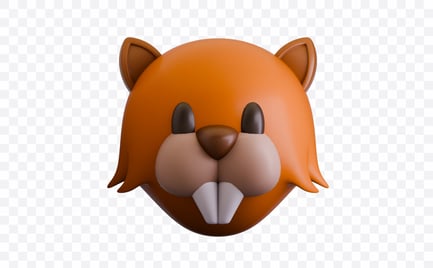 Preview: Canadian Beaver Mascot 3D Illustration