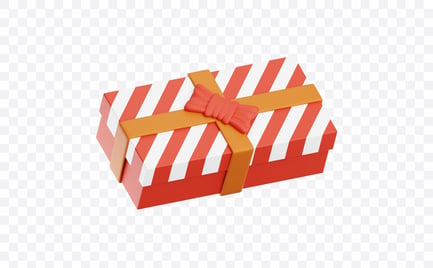 Preview: Striped Gift Package 3D Illustration