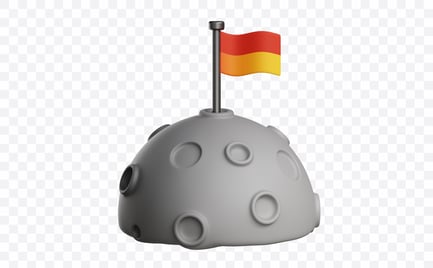 Preview: Moon Landing Flag 3D Illustration