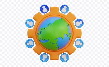 Preview: Global Social Network 3D Illustration
