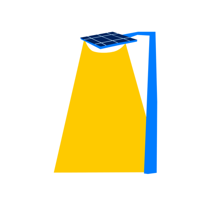 Lampadaire à énergie solaire