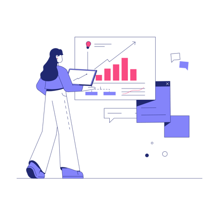 Landing Page Statistics Illustration