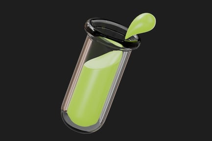 Preview: Test Tube With Green Liquid 3D Icon