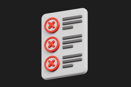 Preview: 3D Declined Document Icon
