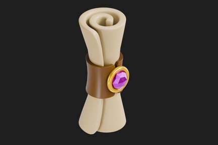 Preview: 3D Sealed Scroll Diploma Icon