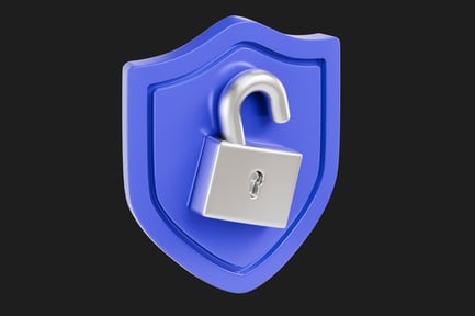 Preview: 3D Unlocked Security Shield Icon