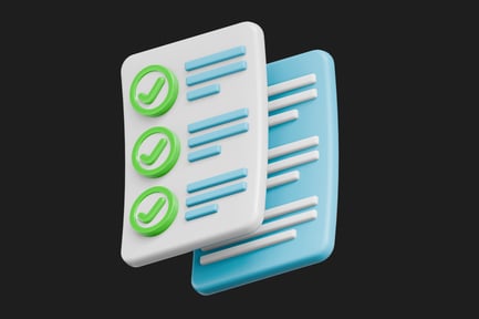 Preview: 3D Approved Document Checklist Icon