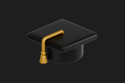 Preview: 3D Graduation Hat Icon