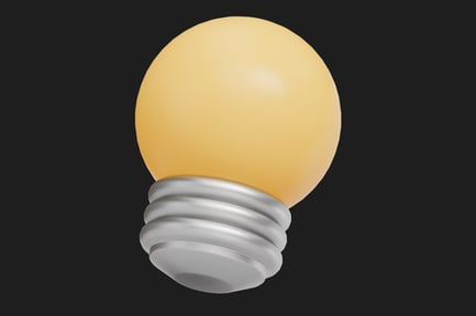Preview: 3D Light Bulb Icon