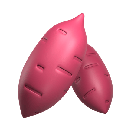 Preview: Sweet Potato 3d Illustration