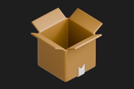 Preview: Opened Cardboard Box 3D Icon