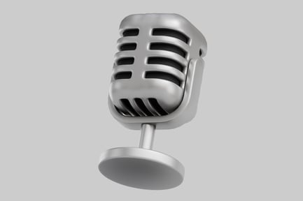 Preview: 3D Retro Microphone Icon