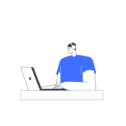 Working On Laptop