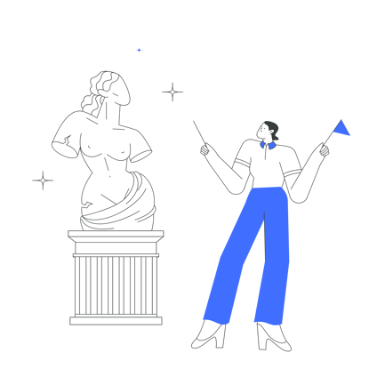 Art Museum Guide Illustration