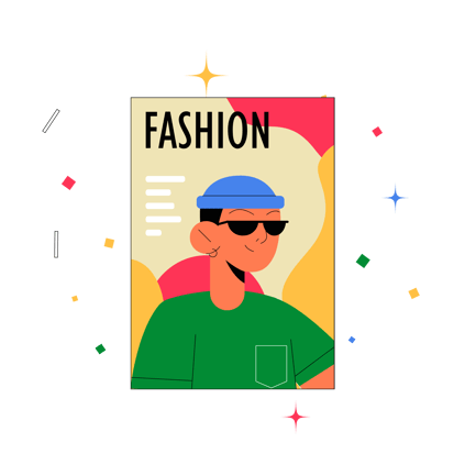 Men Fashion Magazine Illustration
