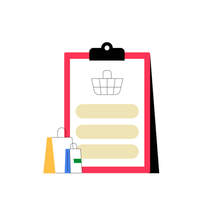 Animated Shopping Planner and List Icon