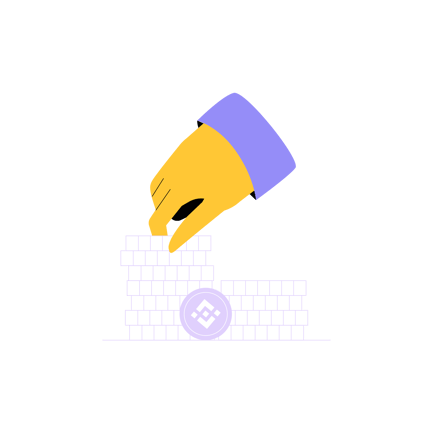Binance Coin Stack Illustration