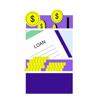 Loan Concept Illustration with Money and Dollar Sign