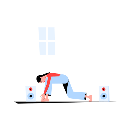 Duotone Yoga Practice Animation