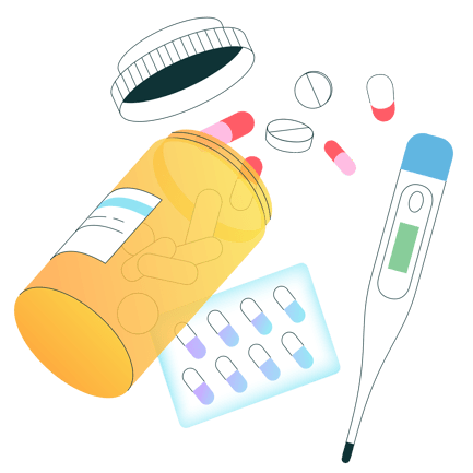 Medicines and a Digital Thermometer