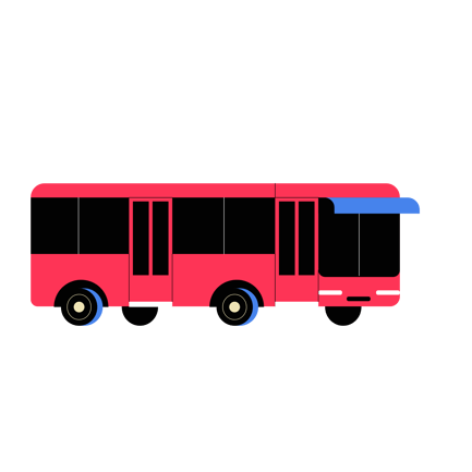 Animated Public Bus Icon