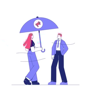 Insurance Marketing Protection Illustration