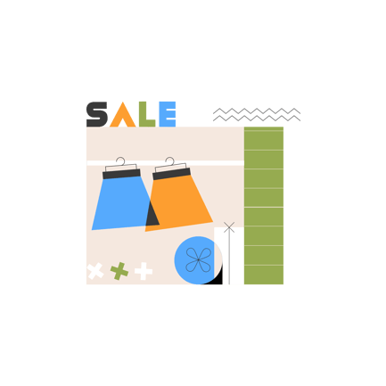 Animação de venda de moda