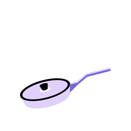 Vegetable Dish in a Pan Illustration